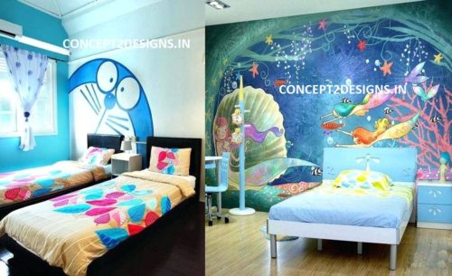 Fun and Eccentric Decorated kids Bed