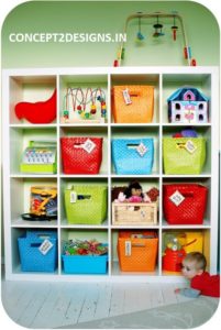 Storage option for Kids Bed Room