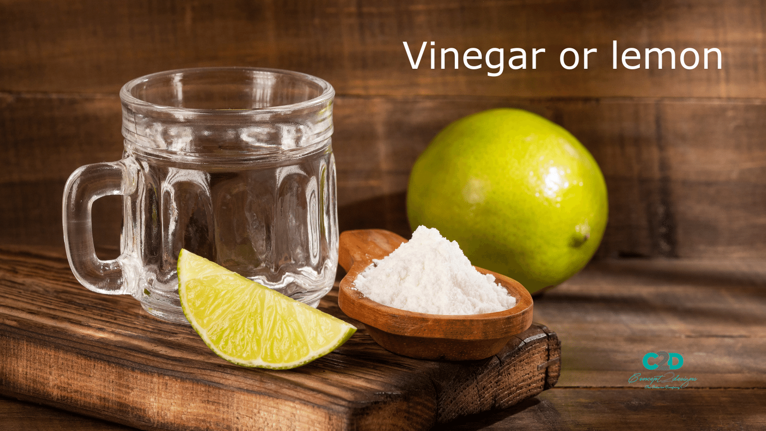 remove turmeric stains Vinegar or lemon 